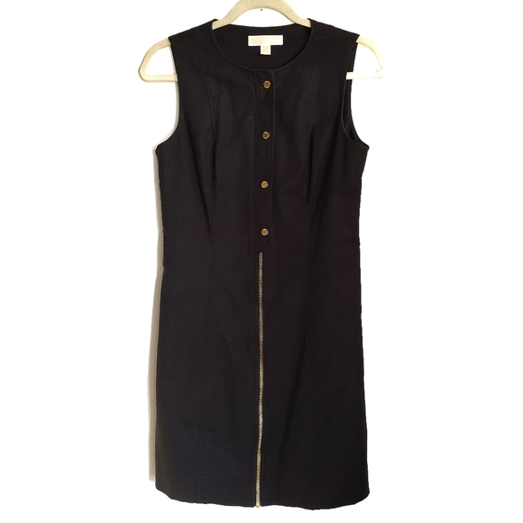 Michael Michael Kors Dress Size 4 Black Sleeveless Zip - Picture 1 of 7